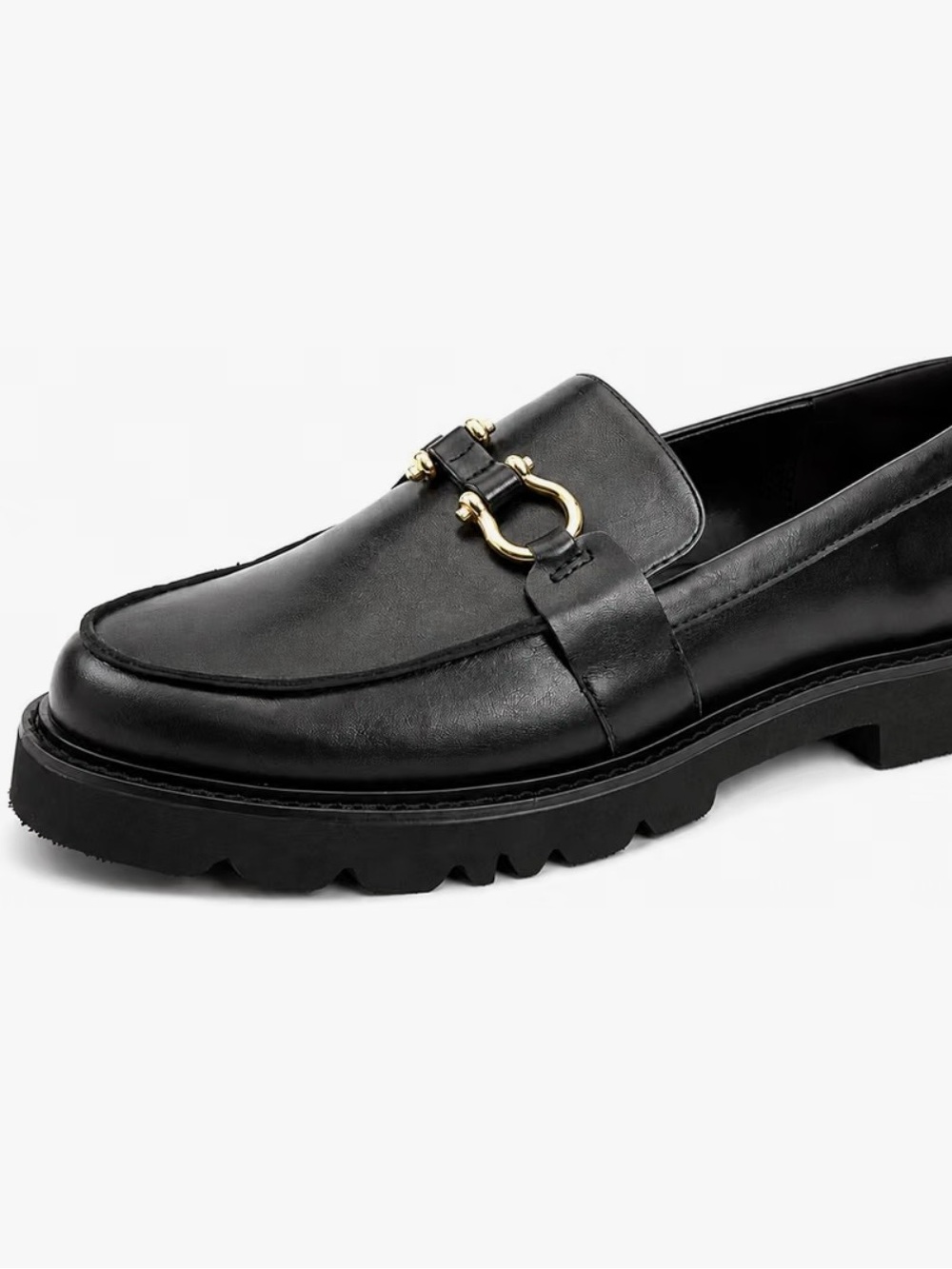 BLACK HORSEBIT LOAFER | Women’s Slip-On Lug Sole